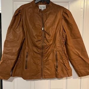 SOLD: Avenue Brown (cognac) leather jacket